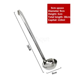 Stainless Steel Long Handle Ladle Serving Spoon Big Round Dinner soup Scoop Buffet Creative Kitchen Cooking Utensils Tableware
