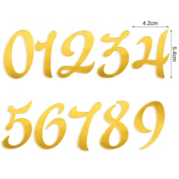 1Set 0-9 Number Gold Acrylic Cake Topper for Wedding Anniversary Birthday Party Cake Decoration Digital Cupcake Toppers Flag