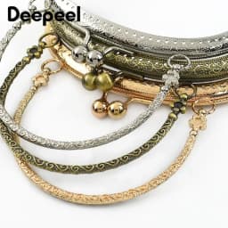 1/2/3/5Pcs Deepeel 165mm Metal Bag Handle Embossed Semicircle Handles Frame for Handbag DIY Wallet Clasp Lock Hardware Accessory