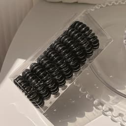 9 Pcs/Box Telephone Wire Elastic Hair Bands Transparent Rubber Bands Spiral Hair Ties Accessories for Women Girls Kids