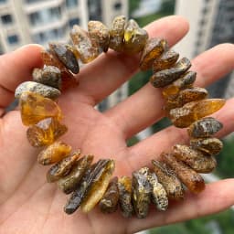 Original Amber Bracelets for Unisex New Genuine Irregular Beads Natural Black Medical Green Healing Jewelry Factory Unique Gift