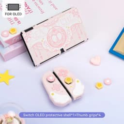 GeekShare Carrying Case Pink Star Kawaii Plush Strorage Bag For Nintendo Switch OLED NS Game Console Accessories