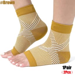 1Pair Ankle Support Sleeve for Women Men, Open Toe Compression Socks Night Splints for Plantar Fasciitis Tendonitis Foot Support