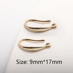 2022 Trendy 14K Gold Plating Inverted Crescent Moon Charm Brass Metal Inlaid Zircon C Shape Pendants For Earring Making Findings