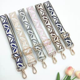 1 Piece 1.50inch Wide Adjustable Handbag Purse Strap Replacement Crossbody Shoulder Strap Magnolia Pattern Jacquarded Strap
