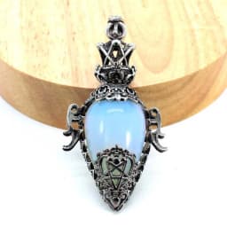 Water Drop Crystal Pendulum for Dowsing Spiritual Divination Natural Amethyst Rose Quartz Onyx Antique Pendulums Pendant Pendulo