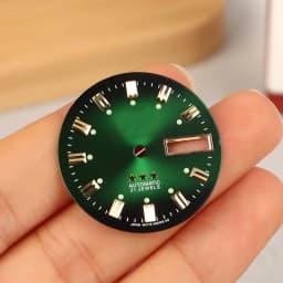 New 1Pc Vintage 3 Stars Watch Dial DIY Parts Dual Calendar Literal Men's Watch Accessories For 46941/46943 Movement