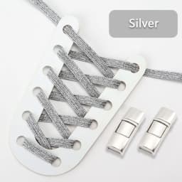 Rainbow Elastic Shoelaces Sneakers Press Lock Shoe laces without ties Kids Adult Flats No Tie Laces Glitter Shoes Accessories