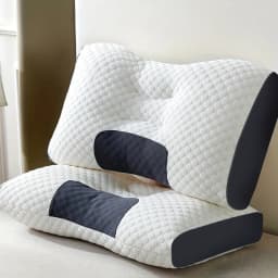 2pcs Massage Neck Pillows Adjustable Ergonomic Orthopedic Contour Support, High-Quality Pillow Core, All-Season Sleeping Comfort
