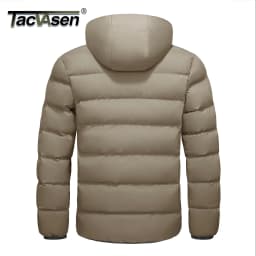 TACVASEN Mens Sherpa Lined Puffer Jacket Quilted Full-Zip Water Resistant Windproof OutShell Zippered Pockets Fleece Warm Coat