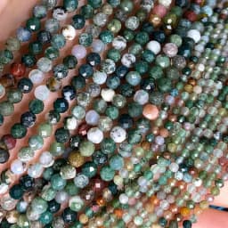 2 3 4MM Faceted Stone Beads Natural Apatite Agate Jade Amethyst Tourmaline Round Spacer Beads for Jewelry Making Diy Bracelet