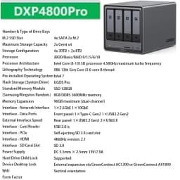 PrivateCloud DXP4800 Four-Bay NAS Home Network Storage Host Server Personal Cloud Drive AI Photo Album File Synchronisation N100