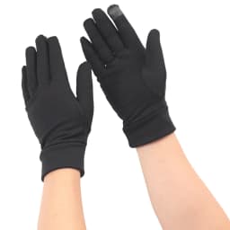 1pair Men Black Thin Thermal Gloves Touch Screen Outdoor Non-Slip Driving Cycling Warm Gloves Windproof Resistant Anti-skid