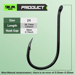 9KM Fishing Hooks 50~100Pcs Octopus Beak Hook Carp Fishing Jigging Hook Barbed Black High Carbon Steel Ice Fishing Accessories