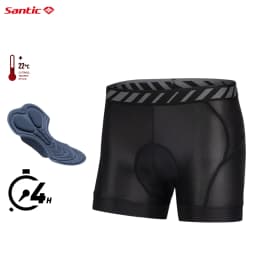 Santic Men's Cycling Shorts Breathable and Quick Drying Cycling Underwear Shock Absorbing Cushion Cycling Shorts for 4 Hours