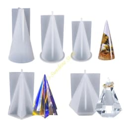 Pyramid Molds for Resin Cone Ring Holder Resin Molds Resin Pyramid Molds for Candle Making Silicone Resin Molds Handmade QX2F