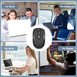 Wireless Bluetooth Mouse Silent Mouse 2.4G Portable Mobile Optical Mice Adjustable DPI Levels For Office Notebook MacBook Laptop