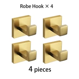 Gold Brushed Bathroom Accessories Hardware Towel Bar Rail Toilet Paper Holder Towel Rack Hook Soap Dish Toilet Brush