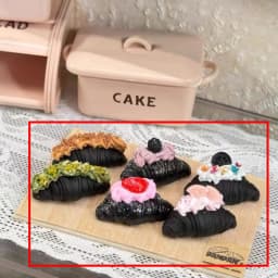 Miniature Croissant Clay Model Kitchen Baking Props Furniture Accessories Mini Pudding Drink Food Play Diy Dollhouse Dessert Toy