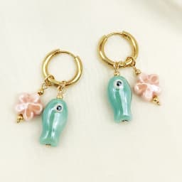 Cute Octopus Earrings Creative Glass Octopus Long Drop Earrings Unqiue Marine Series Design Earrings Wholesale Custom Packaging