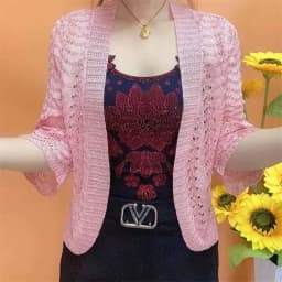 Spring Summer New Ice Silk Knit Cardigan 2025 New Women Middle-Aged Mothers Solid Color Shawl Hollow Sunscreen Coat Female Tops