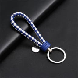 PU Leather Braided Woven Rope Wristlet Keychain Strap For Men Women Quality DIY Key Chains Bag Car Key Ring Jewelry Accessories