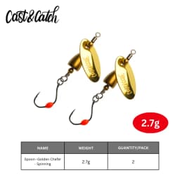 CAST&CATCH Golden Chafer/Golden Beetle Hard Baits-Metal Cast Jig Spoon: Durable Copper Water Drop Trout-Specific Fishing Lure