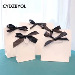 CYDZBYOL 10 Pcs Custom Logo Packaging For Small Businesses Valentines Day Gift Luxury Bag Wedding Birthday Packge Bag Custom