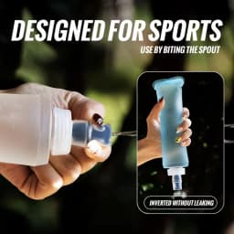 WRELS Soft Flask Folding Collapsible Water Bottle TPU BPA Free Outdoor Sport Running Cycling Hydration Portable Water Bottle
