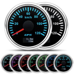 30/60/80/120/200 Km/h GPS Speedometer With GPS Antenna for 12V 24V Car Boat Marine Waterproof Speed Gauge Odometer 7 Colors led