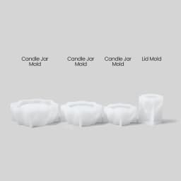 Mystical Stacking Christmas Tree Jesmonite Candle Jar Silicone Mold For Lid Handmade Concrete Candle Vessel Mould Home Decor