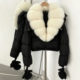OFTBUY New Short Outerwear Hood Duck Down Luxury Real Fur Down Jacket with Removable Gloves Women Puffer Coat with Real Fox Fur