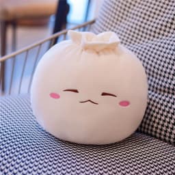 ZU Cute Home Decor Sofa Hug Pillow Steamed Stuffed Rice Bao Bun Plush Toy Funny Face Food Soft Soup Dumplings Kids Girl Gift