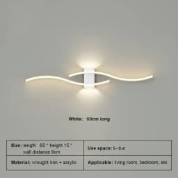 Modern LED Wall Lamp Simple Lines 60/80cm Available Three Colors Bedroom Bedside TV Wall Corridor Indoor Lighting Fixtures