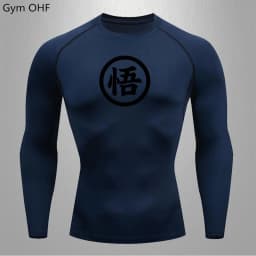 Goku Print Compression Shirts For Men Gym Workout Joging Fitness Undershirts Base Layer Quick Dry Aerobic Exercise Men Tops