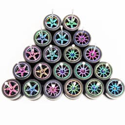 10 Sets 1/64 Alloy Car Wheels Pack Tires Diameter 9.8mm/11mm/12mm/13mm/14mm for Hot Wheel/Matchbox/Domeka/Tomy 1:64 Car Model