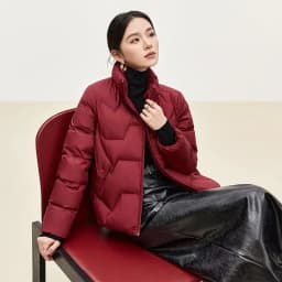 SENTUBILA Women's Short Down Puffer Jackets 2026 Light Weight Stand Neck Zipper Winter Duck Down Coat Female Clothing W44Y56637