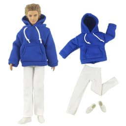 1 Set Doll Clothes Leather coat Outfit for 12 inch Ken Doll Many Style for Choice A02