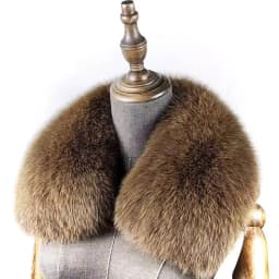 Natural Fox Fur Collar Removable Real Fur Square Collar for Coat Fashion Accessory for Women down Jacket Large Scarf Scarves