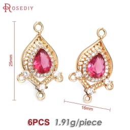 High Quality 18K Gold Color Brass and Zircon More Style Earrings Connect Charms Pendants Jewelry Making Diy Findings Accessories