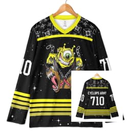 Spring Summer Men's Long-Sleeved Top Subtronics Rave Jersey Cyclop Hockey Shirt Bold Festival Outfit Athleisure Quick-drying Top