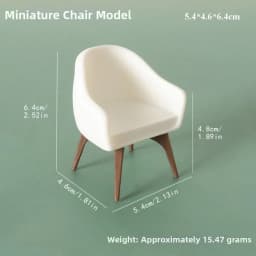 Mini 1/12 Dollhouse Miniature Chair Multistyles Modern Simple Wood Coffee Dining Table Chairs House Decoration