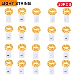20PCS Copper Silver Wire Garland Light Wholesale LED String Lights Fairy Lights Party Room Decoration for Christmas Wedding