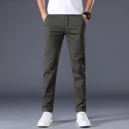 7 Colors Summer Thin Men's Casual Pants Stretch Cotton Slim Fashion Business Trousers High Quality Male Clothes