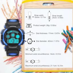 Socico Children LED Electronics Digital Watch Chronograph Clock Sport Watches 5Bar Waterproof Kids Wristwatches For Boys Girls