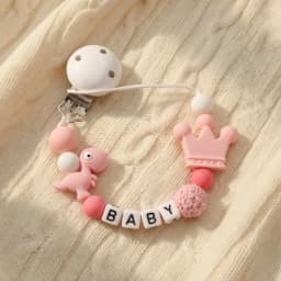 Personalized Fox Pacifier Clip BPA Free Food Grade Silicone Star Teether Holder Custom Name Handmade Dummy Chain Baby Gift