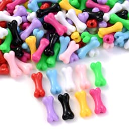 50pcs Colorful Acrylic Bone Shape Beads Small Waist Bone Bead DIY Bracelet Necklace Jewelry Making Supplies