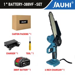 6inch Electric Chainsaw Rechargeable Small Wood Spliting Cordless Chain Saw One-handed Woodworking Tool for Garden Tools