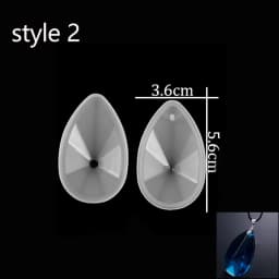 9 Style With Hole Pendant Crystal Silicone Mould DIY Epoxy Resin Necklace Pendant Mold For Craft Jewelry Making Findings Supplie
