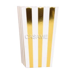 6pcs Rose Gold Pink Stiff Paper Mini Party Popcorn Boxes Pop Corn Candy/ Sanck Favor Bags Wedding Birthday Movie Party Tableware